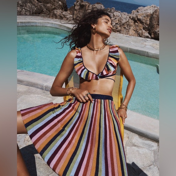 Zimmermann Dresses & Skirts - Zimmermann Multicolor Striped Skirt and Top set